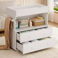 Baby Changing Table Dresser with 2/4 Drawers, Modern Nursery Dresser & Diaper Changing Station with Open Storage Space for Bedroom & Baby Room