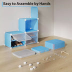 Étagère à chaussures 6 niveaux double rangée avec crochets, Meuble de rangement autoportant 12 casiers pour placard, entrée et chambre, Noir
