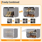 Étagère à chaussures 6 niveaux double rangée avec crochets, Meuble de rangement autoportant 12 casiers pour placard, entrée et chambre, Noir