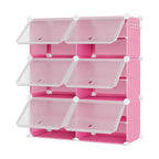 Étagère à chaussures 6 niveaux double rangée avec crochets, Meuble de rangement autoportant 12 casiers pour placard, entrée et chambre, Noir