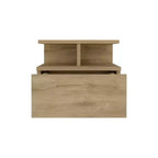 HomeRoots 12 Beige Wood One Drawer Floating Nightstand