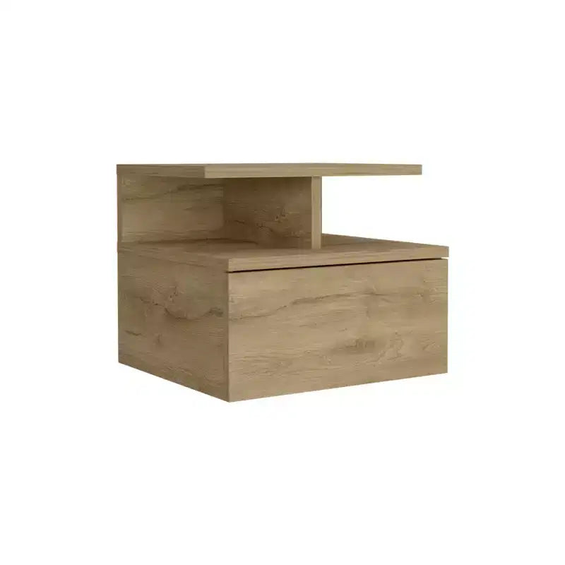 HomeRoots 12 Table de Chevet Flottante à Un Tiroir en Bois Beige