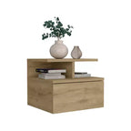 HomeRoots 12 Table de Chevet Flottante à Un Tiroir en Bois Beige