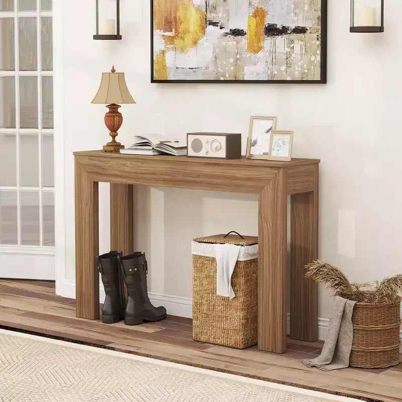Table console HOMCOM 47, table d'appoint étroite et moderne pour salon, entrée, couloir