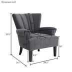 29 Fauteuil rembourré avec mousse haute densité et dossier à canaux