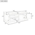 Banc de rangement capitonné multifonction 4 portes Farmhouse 42.70 avec étagères réglables et range-chaussures pour entrée