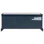Banc de rangement capitonné de style campagnard avec 2 tiroirs et 2 placards