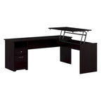 Bureau assis-debout en L à 3 positions de 72 W de Bush Furniture