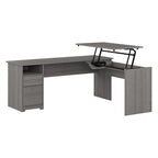 Bureau assis-debout en L à 3 positions de 72 W de Bush Furniture
