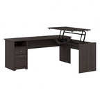 Bureau assis-debout en L à 3 positions de 72 W de Bush Furniture