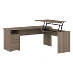 Bureau assis-debout en L à 3 positions de 72 W de Bush Furniture