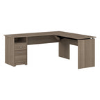 Bureau assis-debout en L à 3 positions de 72 W de Bush Furniture