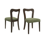 Lot de 2 chaises de salle à manger modernes rembourrées avec dossier ouvert