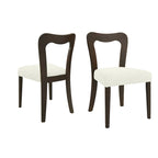 Lot de 2 chaises de salle à manger modernes rembourrées avec dossier ouvert