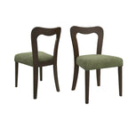 Lot de 2 chaises de salle à manger modernes rembourrées avec dossier ouvert