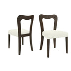 Lot de 2 chaises de salle à manger modernes rembourrées avec dossier ouvert