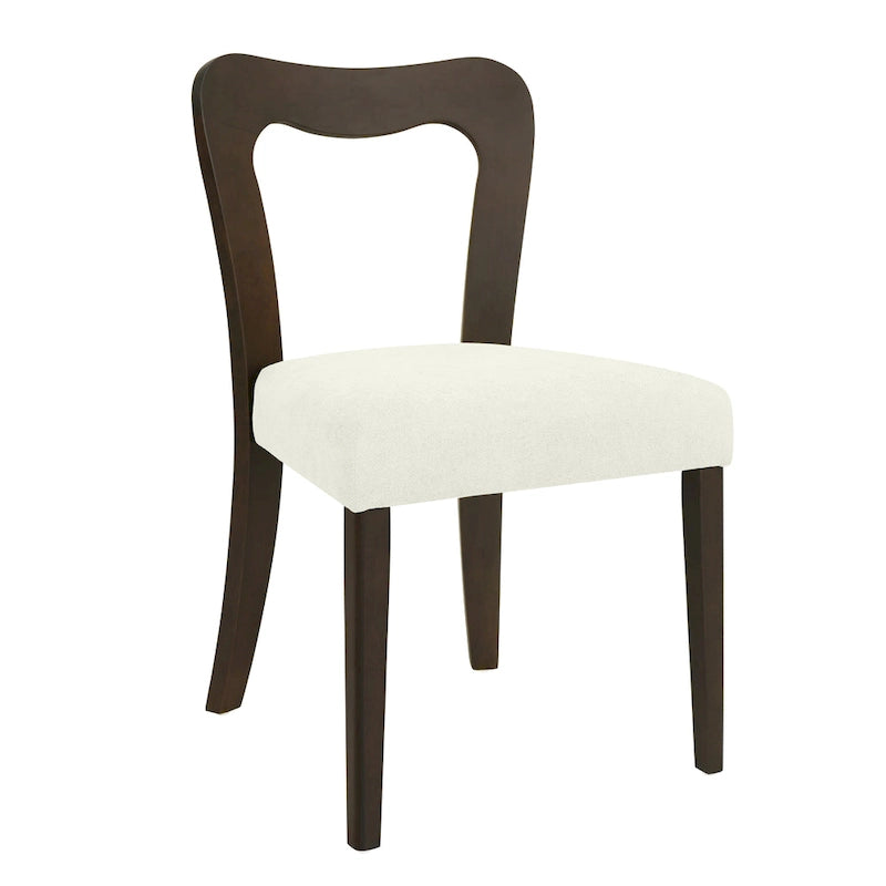 Lot de 2 chaises de salle à manger modernes rembourrées avec dossier ouvert