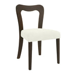 Lot de 2 chaises de salle à manger modernes rembourrées avec dossier ouvert