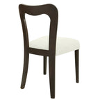 Lot de 2 chaises de salle à manger modernes rembourrées avec dossier ouvert