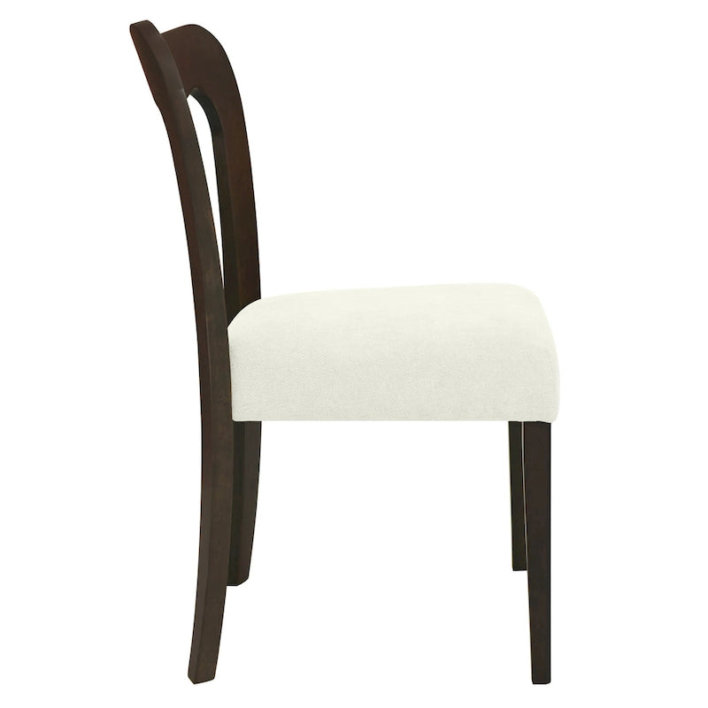 Lot de 2 chaises de salle à manger modernes rembourrées avec dossier ouvert