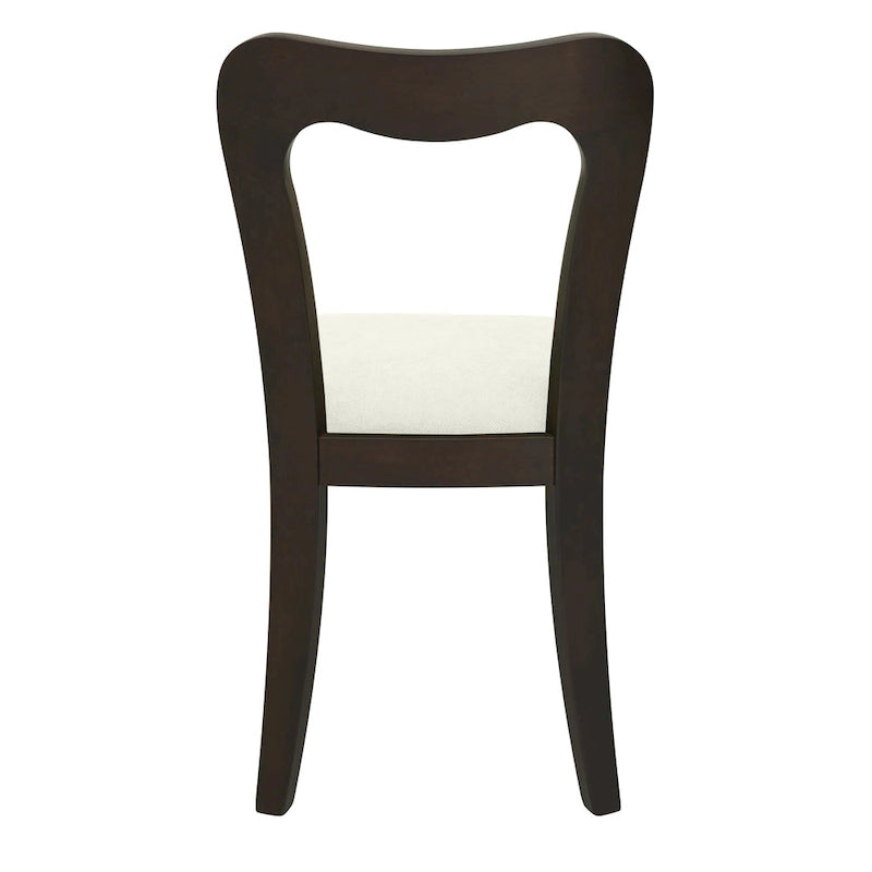 Lot de 2 chaises de salle à manger modernes rembourrées avec dossier ouvert