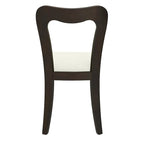 Lot de 2 chaises de salle à manger modernes rembourrées avec dossier ouvert