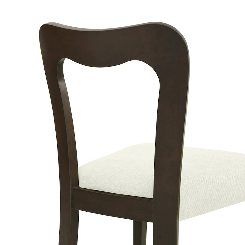 Lot de 2 chaises de salle à manger modernes rembourrées avec dossier ouvert