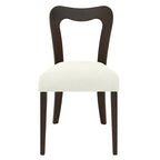 Lot de 2 chaises de salle à manger modernes rembourrées avec dossier ouvert