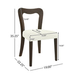 Lot de 2 chaises de salle à manger modernes rembourrées avec dossier ouvert