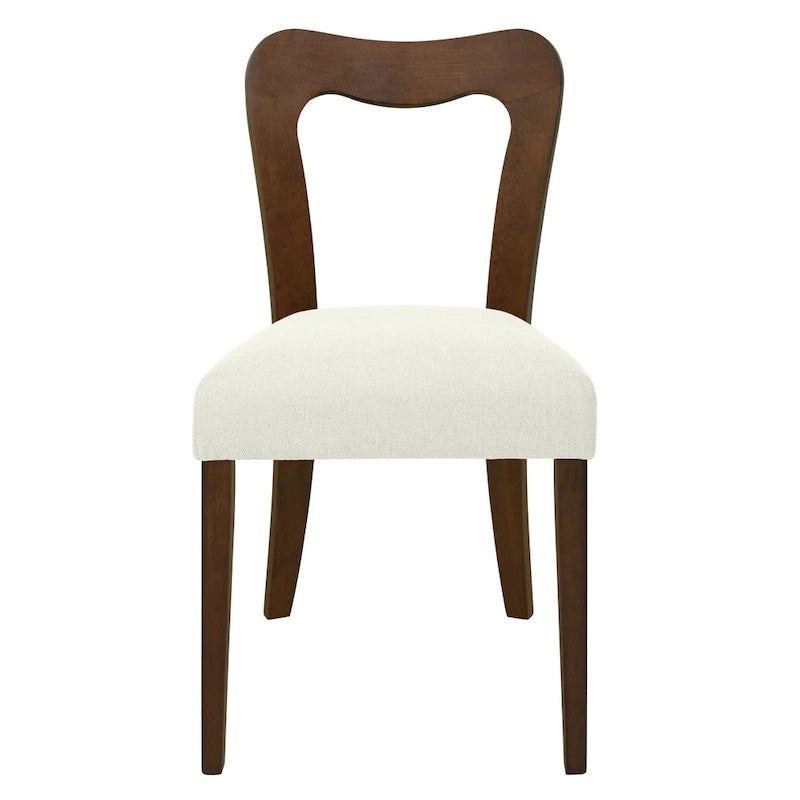 Lot de 2 chaises de salle à manger modernes rembourrées avec dossier ouvert