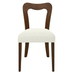 Lot de 2 chaises de salle à manger modernes rembourrées avec dossier ouvert