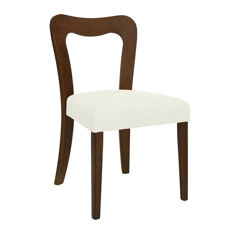 Lot de 2 chaises de salle à manger modernes rembourrées avec dossier ouvert