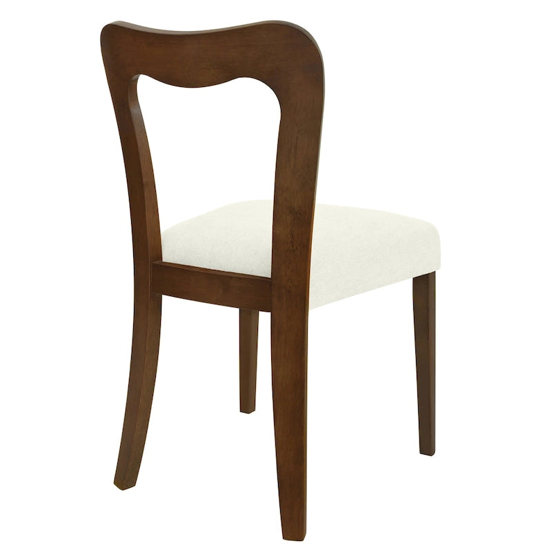 Lot de 2 chaises de salle à manger modernes rembourrées avec dossier ouvert