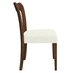 Lot de 2 chaises de salle à manger modernes rembourrées avec dossier ouvert