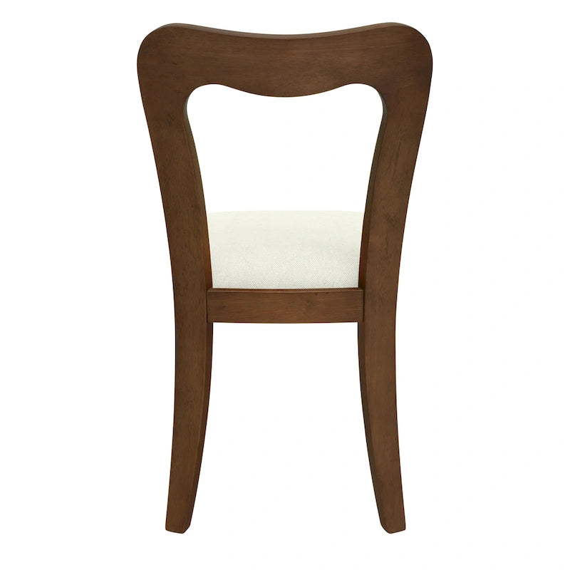 Lot de 2 chaises de salle à manger modernes rembourrées avec dossier ouvert