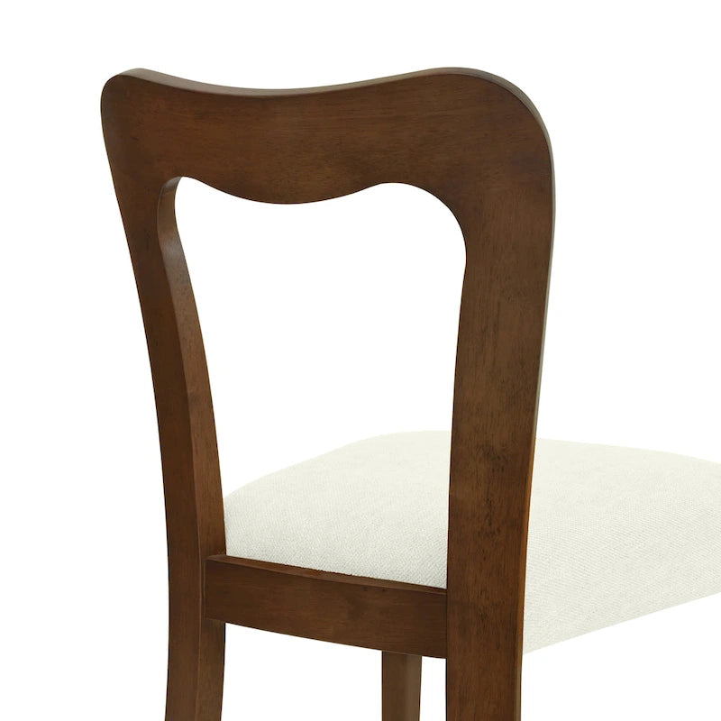 Lot de 2 chaises de salle à manger modernes rembourrées avec dossier ouvert