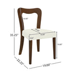 Lot de 2 chaises de salle à manger modernes rembourrées avec dossier ouvert