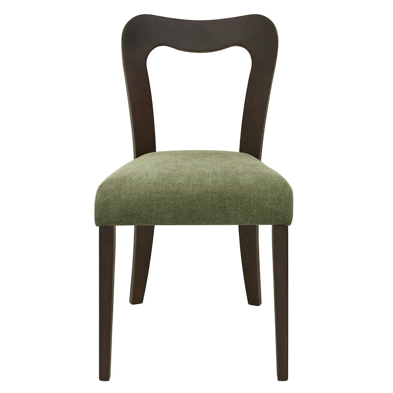 Lot de 2 chaises de salle à manger modernes rembourrées avec dossier ouvert