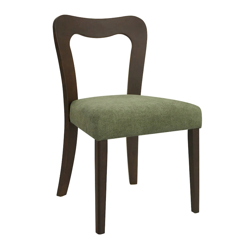 Lot de 2 chaises de salle à manger modernes rembourrées avec dossier ouvert