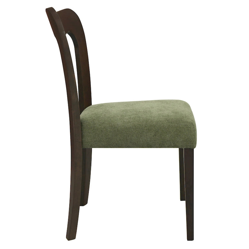 Lot de 2 chaises de salle à manger modernes rembourrées avec dossier ouvert