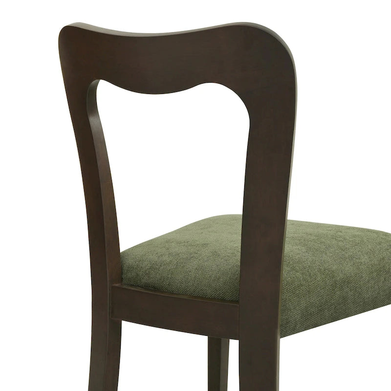 Lot de 2 chaises de salle à manger modernes rembourrées avec dossier ouvert