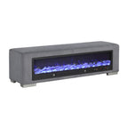 Banc en chenille avec simulateur de cheminée et audio Bluetooth