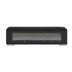 Banc en chenille avec simulateur de cheminée et audio Bluetooth