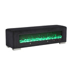 Banc en chenille avec simulateur de cheminée et audio Bluetooth