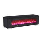 Banc en chenille avec simulateur de cheminée et audio Bluetooth