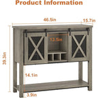 Meuble bas de bar à café, buffet de rangement avec porte-verres à vin