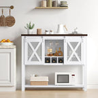 Meuble bas de bar à café, buffet de rangement avec porte-verres à vin