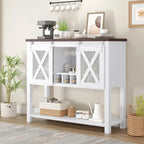 Meuble bas de bar à café, buffet de rangement avec porte-verres à vin