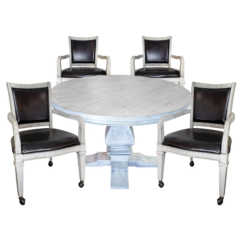 Ensemble table à manger et table de poker Montecito - Bois flotté