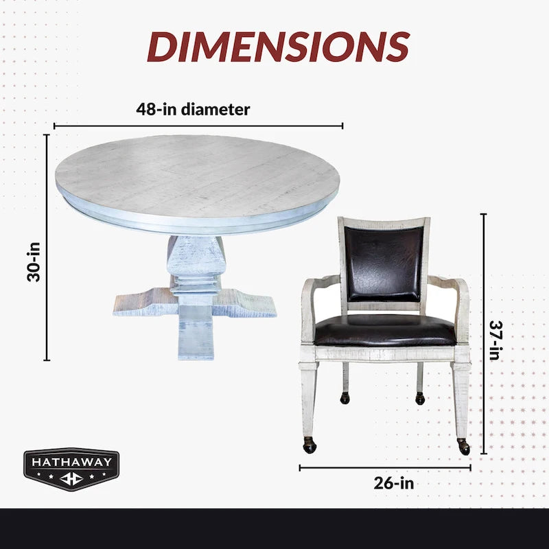 Ensemble table à manger et table de poker Montecito - Bois flotté
